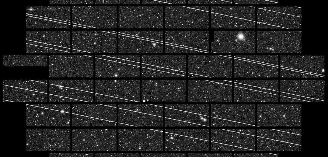 Starlink Satellites in CCD Image